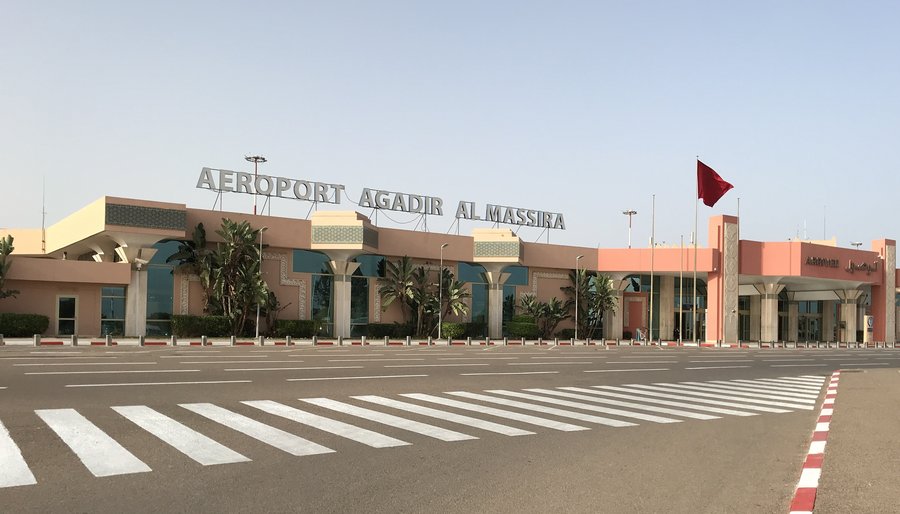 Agadir Al Massira Airport main entrance, Morocco